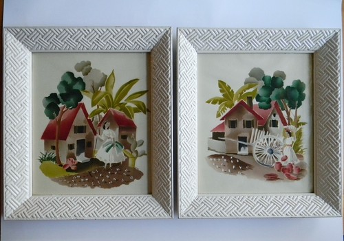 Pair airbrush watercolor - of,